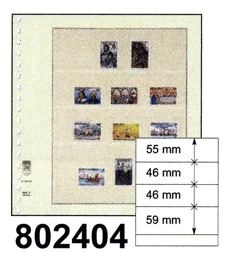 LINDNER-T-Blanko-Blätter Nr. 802 404 - 10er-Packung