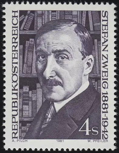 1692 100. Geburtstag, Stefan Zweig, Dichter, 4 S, postfrisch **