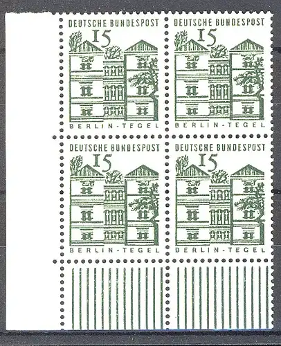 455a Constructions petites 15 pf Eck Vbl. ul ** post-fraîchissement