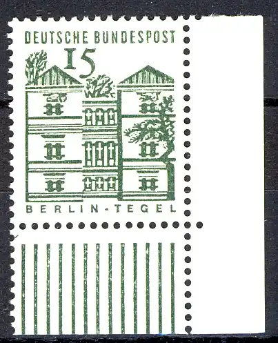 455a Bauwerke klein 15 Pf Ecke ur ** postfrisch