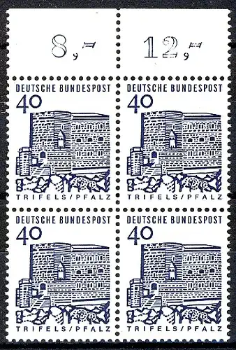 457 bâtiments de petite taille 40 Pf OR-Quaterbl. ** post-fraîchissement