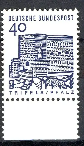 457 Constructions petites 40 Pf Sous-rand ** post-fraîchissement