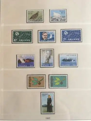 Islande 1958-1990 ** frais de port dans le liner Lindner-T-Ringer, environ 40 feuilles