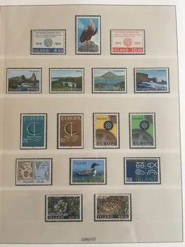 Islande 1958-1990 ** frais de port dans le liner Lindner-T-Ringer, environ 40 feuilles