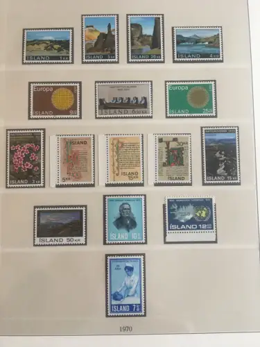 Islande 1958-1990 ** frais de port dans le liner Lindner-T-Ringer, environ 40 feuilles