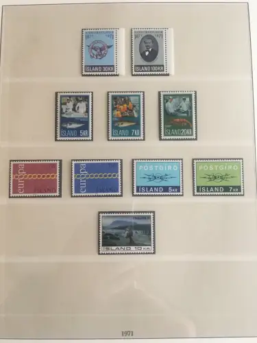 Islande 1958-1990 ** frais de port dans le liner Lindner-T-Ringer, environ 40 feuilles