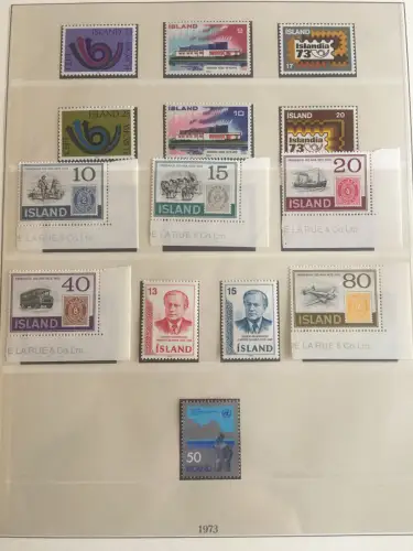 Islande 1958-1990 ** frais de port dans le liner Lindner-T-Ringer, environ 40 feuilles