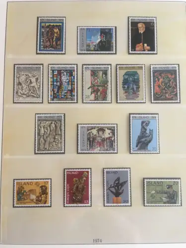 Islande 1958-1990 ** frais de port dans le liner Lindner-T-Ringer, environ 40 feuilles