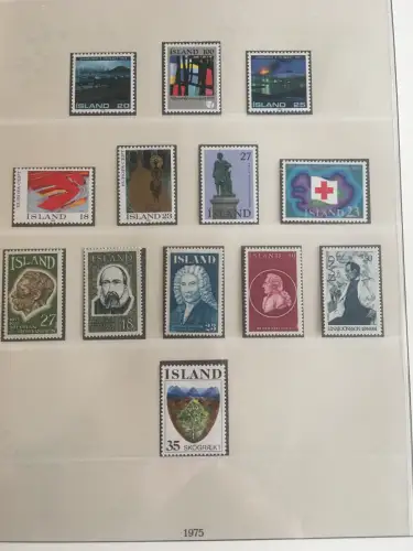 Islande 1958-1990 ** frais de port dans le liner Lindner-T-Ringer, environ 40 feuilles