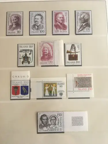 Islande 1958-1990 ** frais de port dans le liner Lindner-T-Ringer, environ 40 feuilles
