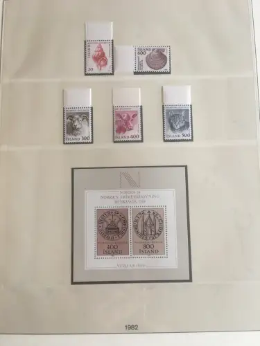 Islande 1958-1990 ** frais de port dans le liner Lindner-T-Ringer, environ 40 feuilles