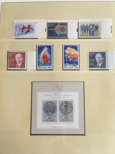 Islande 1958-1990 ** frais de port dans le liner Lindner-T-Ringer, environ 40 feuilles