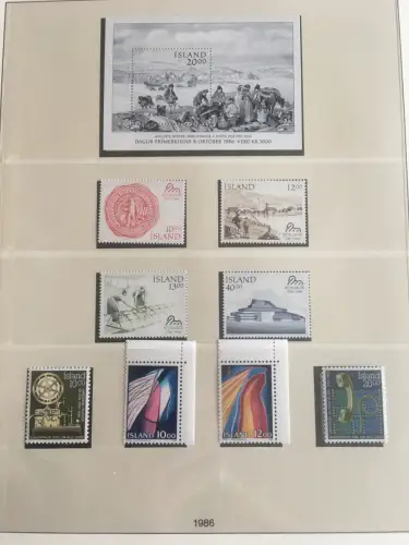 Islande 1958-1990 ** frais de port dans le liner Lindner-T-Ringer, environ 40 feuilles