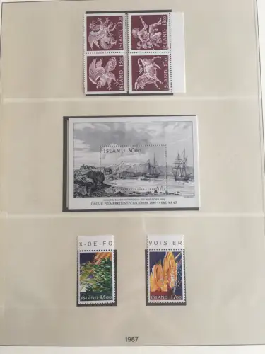 Islande 1958-1990 ** frais de port dans le liner Lindner-T-Ringer, environ 40 feuilles