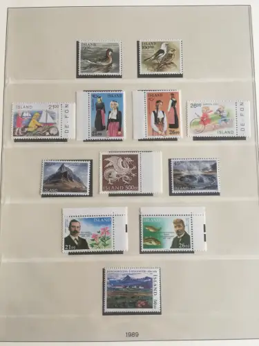 Islande 1958-1990 ** frais de port dans le liner Lindner-T-Ringer, environ 40 feuilles