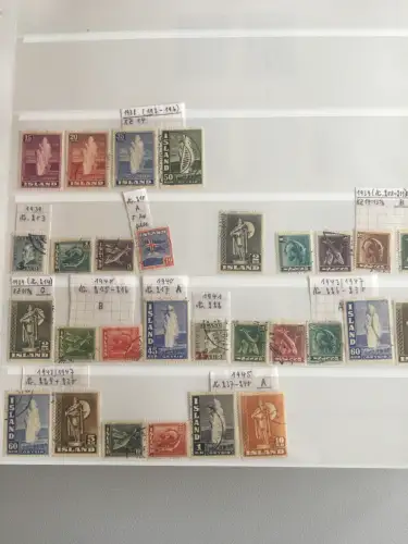 Islande 1958-1990 ** frais de port dans le liner Lindner-T-Ringer, environ 40 feuilles