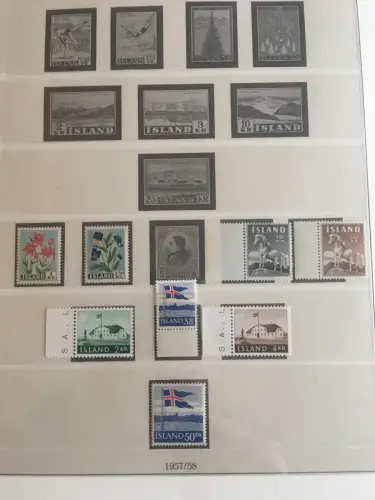 Islande 1958-1990 ** frais de port dans le liner Lindner-T-Ringer, environ 40 feuilles