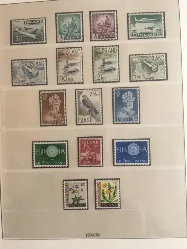 Islande 1958-1990 ** frais de port dans le liner Lindner-T-Ringer, environ 40 feuilles