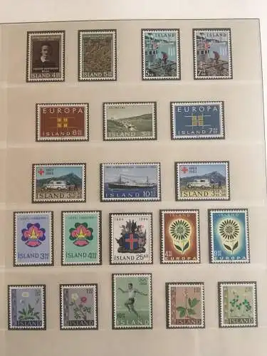 Islande 1958-1990 ** frais de port dans le liner Lindner-T-Ringer, environ 40 feuilles