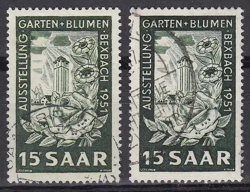 307 Ausstellung Garten und Blumen: Farbvarianten dunkelgrün & schwarzgrün, Set O