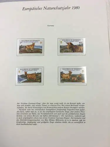 Europäisches Naturschutzjahr 1980 - in zwei Vordruckalben, ** / FDC