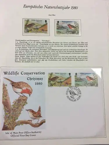 Europäisches Naturschutzjahr 1980 - in zwei Vordruckalben, ** / FDC