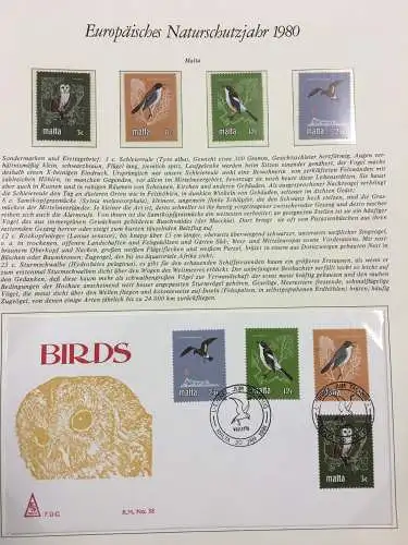 Europäisches Naturschutzjahr 1980 - in zwei Vordruckalben, ** / FDC