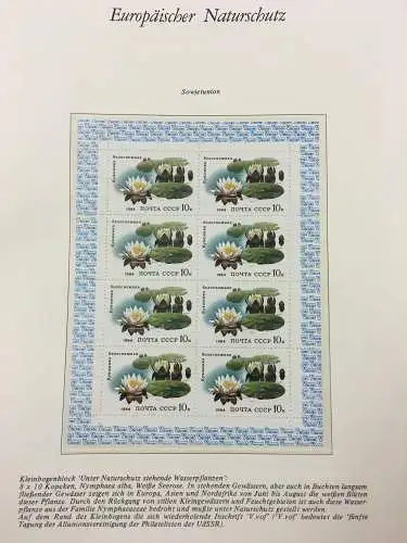 Europäisches Naturschutzjahr 1980 - in zwei Vordruckalben, ** / FDC