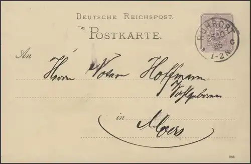 Carte postale P12/02B DV 986: Ruhrort 25.10.86