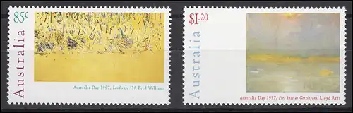 Australie: Williams, Rees peinture Australia Day 1997, 2 valeurs post-fraîchissement **