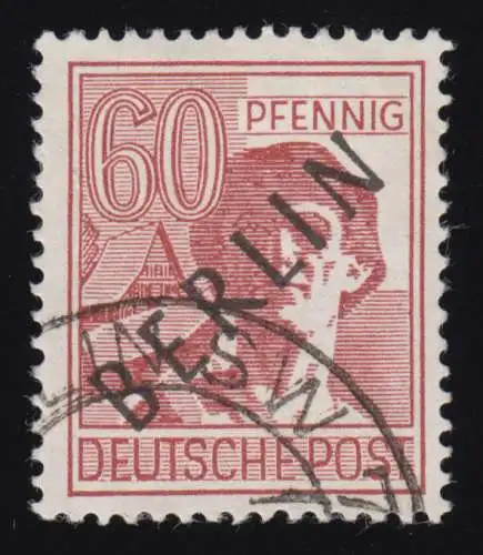 14 Schwarzaufdruck 60 Pf O gestempelt