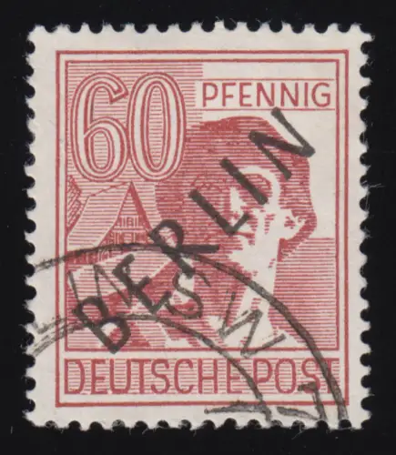 14 Schwarzaufdruck 60 Pf, gestempelt O