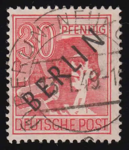 11 Schwarzaufdruck 30 Pf O gestempelt