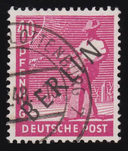 12 Schwarzaufdruck 40 Pf O gestempelt