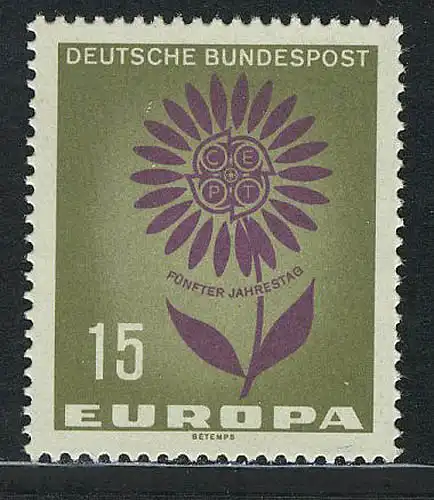 445 Europa 15 Pf Blume **