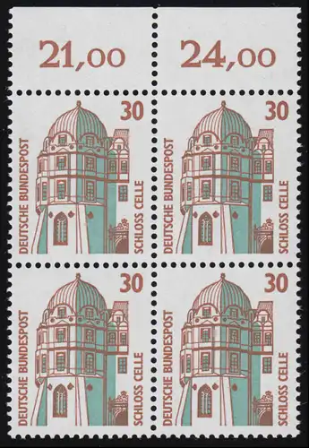 1339 SWK 30 Pf OR-Viererbl. ** postfrisch