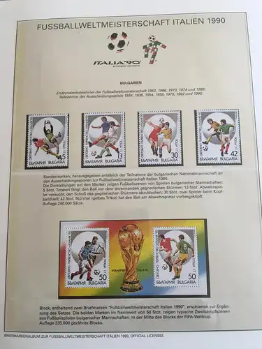 Fußball-WM 1990 Italien, offizielle Sammlung im Lindner-Ringbinder