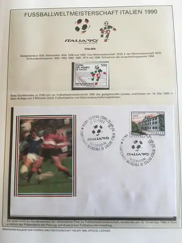 Fußball-WM 1990 Italien, offizielle Sammlung im Lindner-Ringbinder