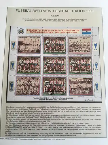 Fußball-WM 1990 Italien, offizielle Sammlung im Lindner-Ringbinder