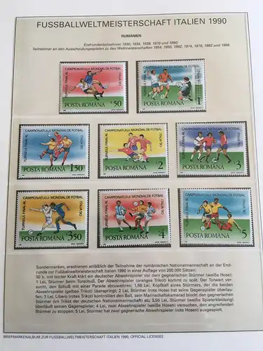 Fußball-WM 1990 Italien, offizielle Sammlung im Lindner-Ringbinder