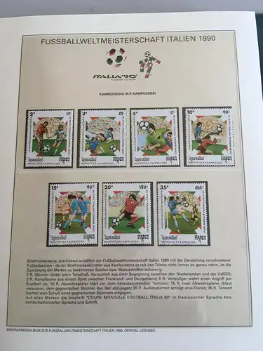 Fußball-WM 1990 Italien, offizielle Sammlung im Lindner-Ringbinder