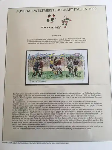 Fußball-WM 1990 Italien, offizielle Sammlung im Lindner-Ringbinder