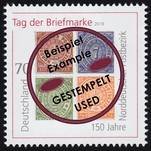 3412 Tag der Briefmarke - 150 Jahre Norddeutscher Postbezirk, O