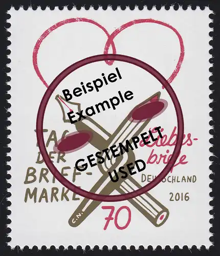 3259 Tag der Briefmarke 2015 - Liebesbriefe O