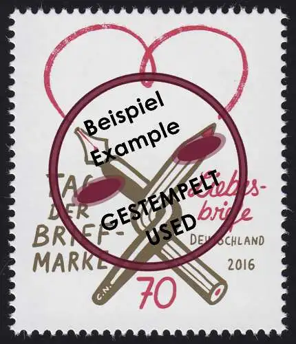 3259 Tag der Briefmarke 2015 - Liebesbriefe O