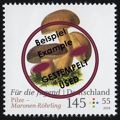 3409 Für die Jugend - Pilze: Maronen-Röhrling 145 Cent, O