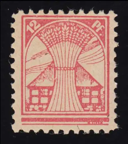 SBZ 18IIc Freimarke 12 Pf rosarot auf weißem Papier,  **