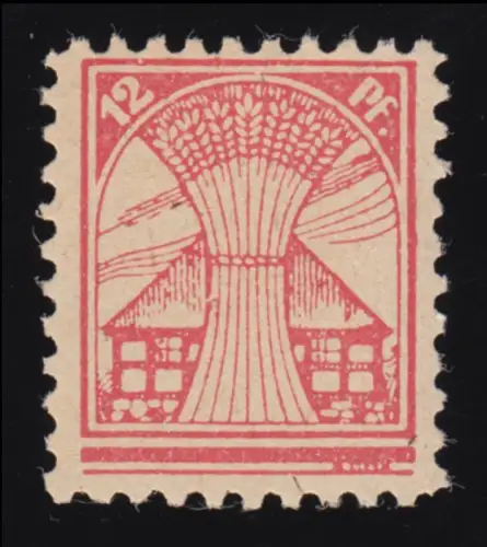 SBZ 18IIc Freimarke 12 Pf rosarot auf weißem Papier,  **  