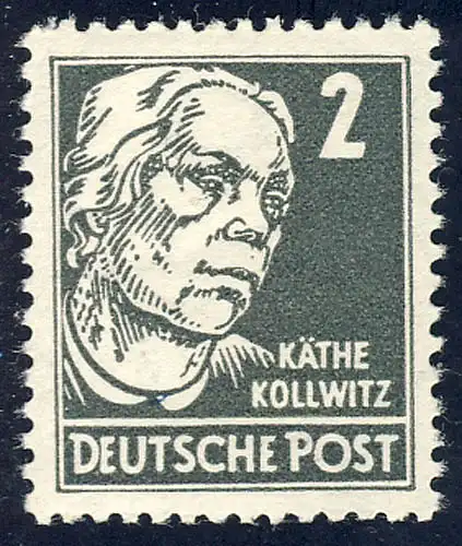 327 Käthe Kollwitz 2 Pf, postfrisch **