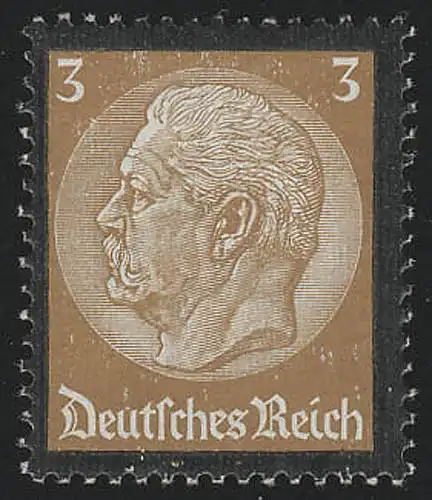 548 Hindenburg Trauerrand 3 Pf **